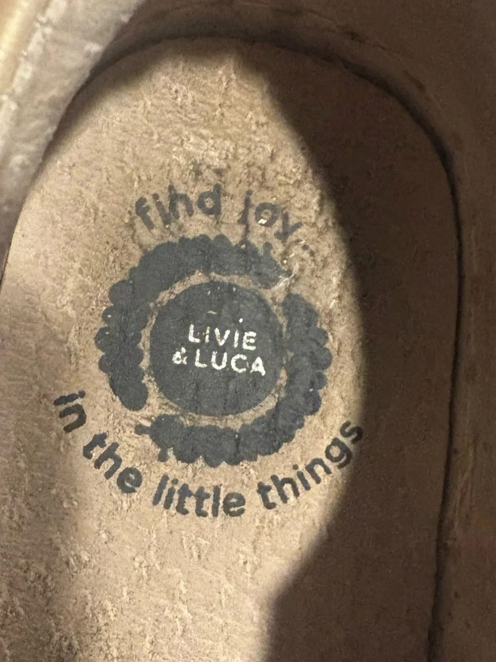 Livie & Luca Girls' Ruche Mary Janes in Champagne Metallic